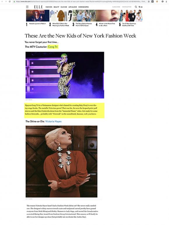Công Trí,New York Fashion Week,nhà thiết kế Việt